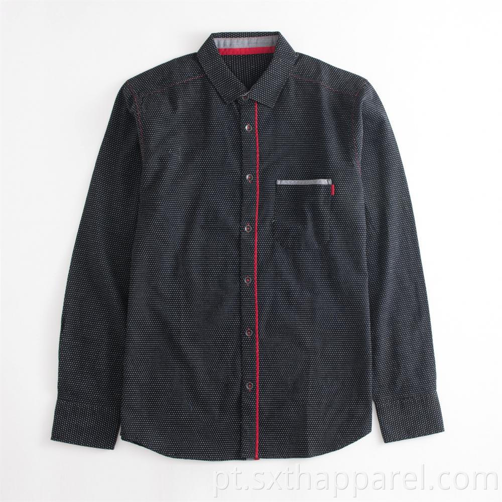 Long Sleeve Dobby Casual Shirt